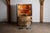 Incredible suede and chrome bar set with two bar stools, Italy, 1970s. with original mirror counter, working lights,...