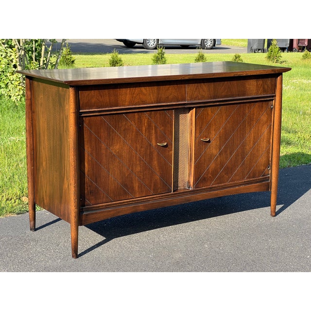 1960s Vintage Mid-Century Modern Walnut Server by Dixie | Chairish