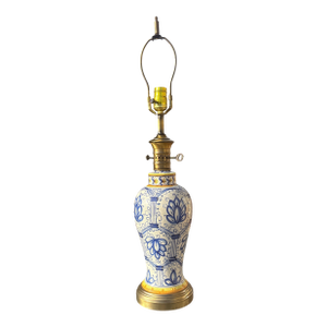 Antique Italian Pottery Lamp