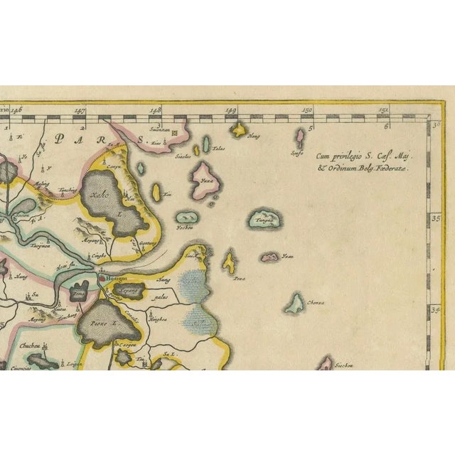 Antique Map of Nanjing Province by Blaeu, 1655 For Sale - Image 3 of 7