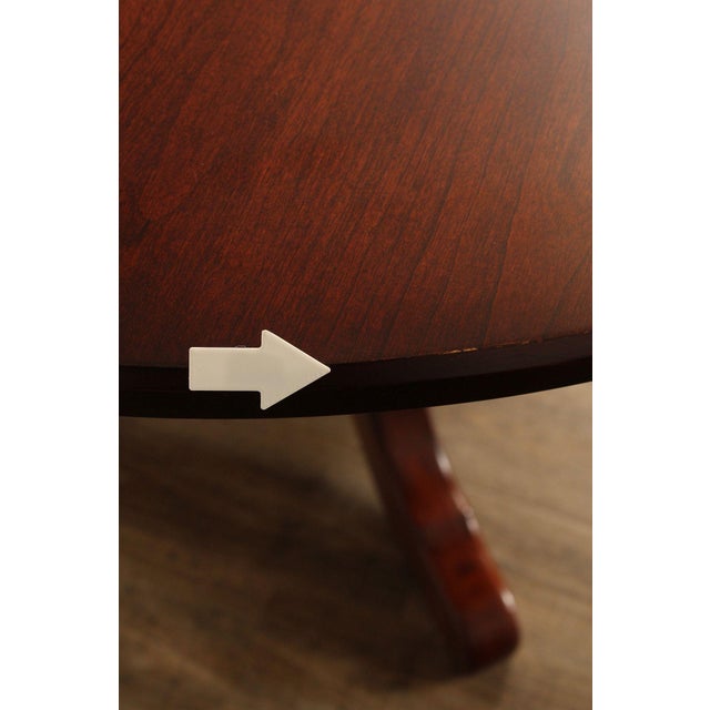 Late 20th Century Hunt Country Furniture Round Top Cherry Dining Table For Sale - Image 16 of 18