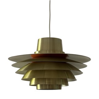 Verona Brass Pendant by Svend Middelboe for Nordisk Solar, 1960s For Sale