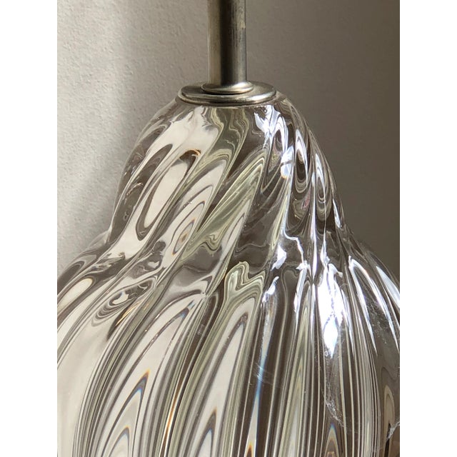 Glass Mid-20th Century Murano Style Handblown Glass Table Lamp For Sale - Image 7 of 12