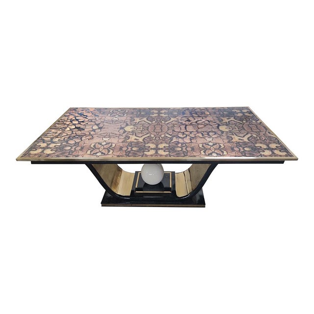 Art Deco Dining Table with Illuminated Touch Top, 1980s For Sale - Image 6 of 11