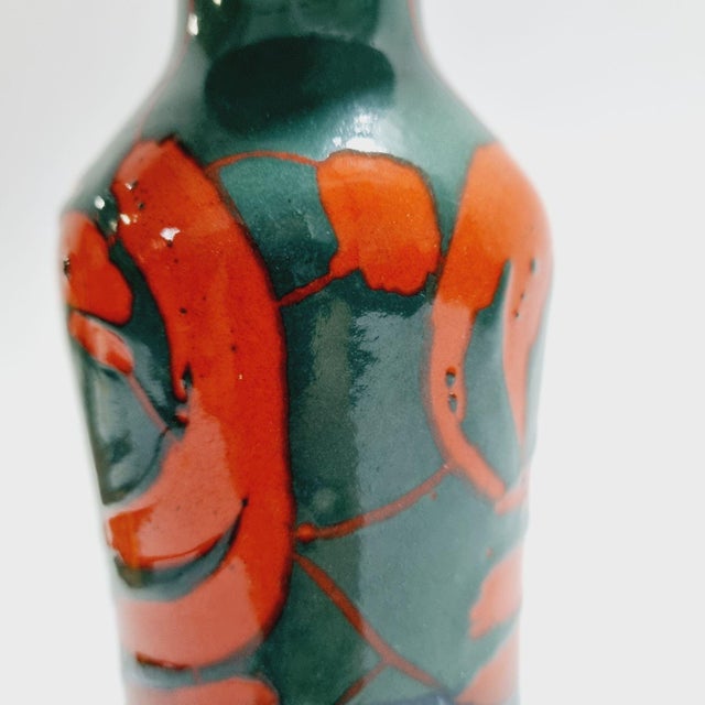 Vintage Brutalist Ceramic Vase For Sale - Image 9 of 12