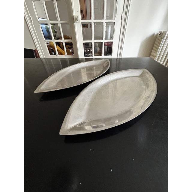 Two Guy Degrenne Cosmos stainless steel dishes, 1970s This piece has an attribution mark, I am sure that it is completely...