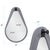 Saldar Gray Teardrop Contemporary Mirror with Black Metal Hook For Sale - Image 9 of 11