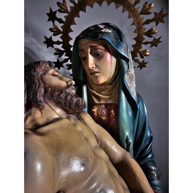 19th Century Sculpture The Pieta, 1800s For Sale - Image 6 of 18