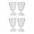 Set of 4 Antique Baccarat Arabesque Goblets – Ornate Lead Crystal – Made in France, c.1840s For Sale