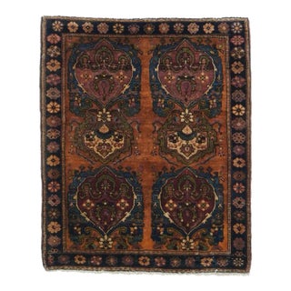 Antique Sarouk Rug 2'1'' x 2'7'' For Sale