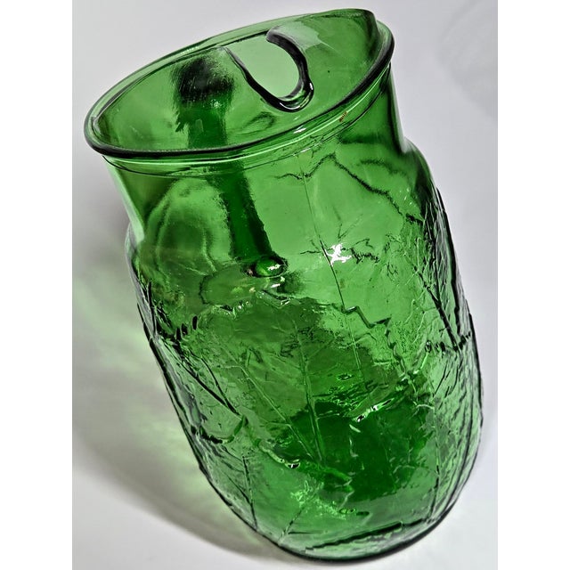 Green Spearmint Leaf Pitcher For Sale - Image 10 of 12