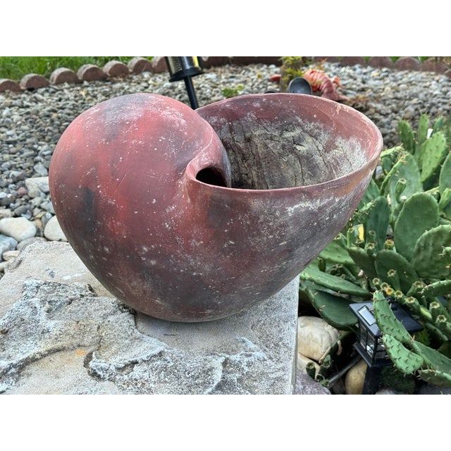 French Terracotta Conch Seashell Planter For Sale - Image 9 of 9