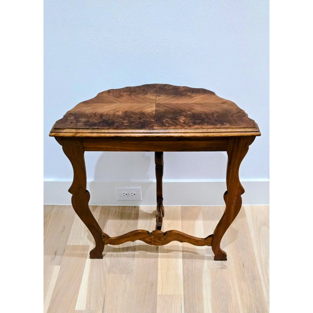 Early 20th Century Antique Hand-Carved Demi Lune Half-Moon Table For Sale - Image 5 of 7