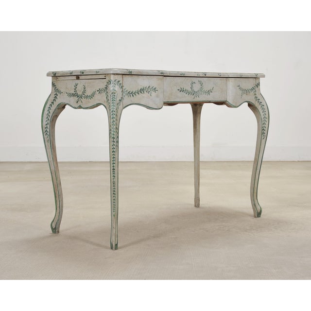 Early 20th Century Venetian Painted Country Italian Provincial Writing Table Desk For Sale - Image 5 of 18