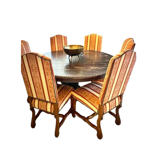 Wood Set of 8 Attributed to Ralph Lauren Louis XIV Dining Chairs For Sale - Image 7 of 10