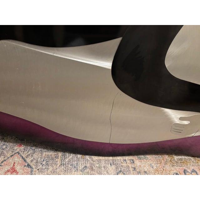 Vintage 1980s Jon Gilmore Postmodern Metallic Wall Sculpture – Abstract Female Form (Accessory Art Studios) For Sale - Image 9 of 12