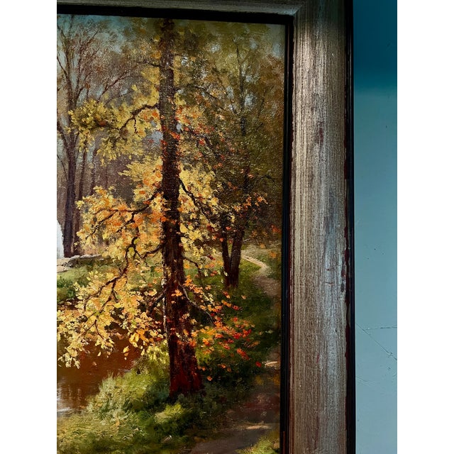 Autumn Landscape Oil on Canvas by Robert Wood For Sale - Image 10 of 11