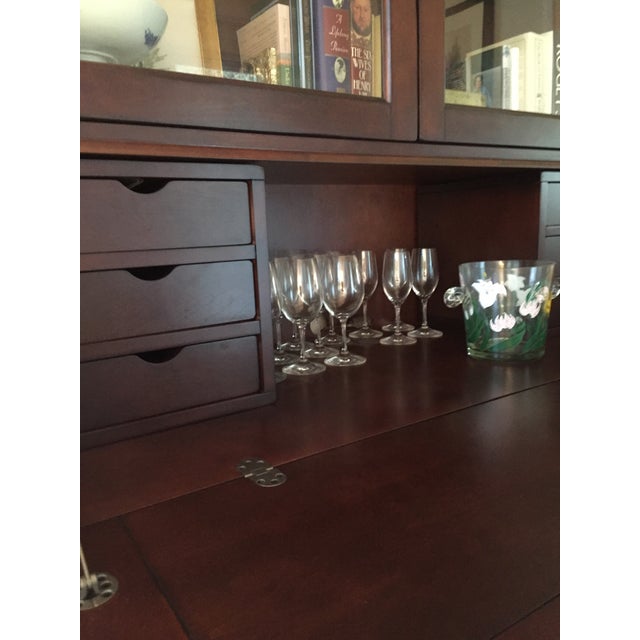 Traditional Pottery Barn Graham Secretary Desk Bar And Hutch Chairish