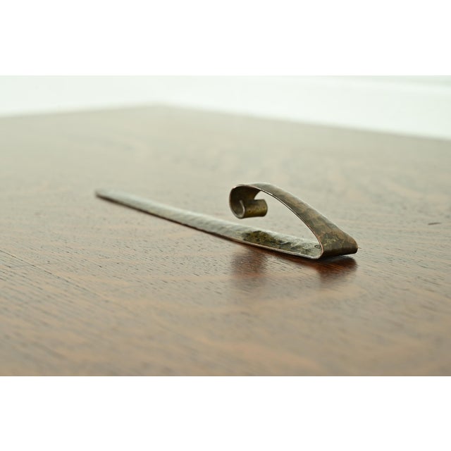 Roycroft Roycroft Arts & Crafts Hammered Brass Over Copper Letter Opener For Sale - Image 4 of 13
