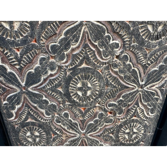 Contemporary Framed Antique Hand Carved Panel For Sale - Image 3 of 5