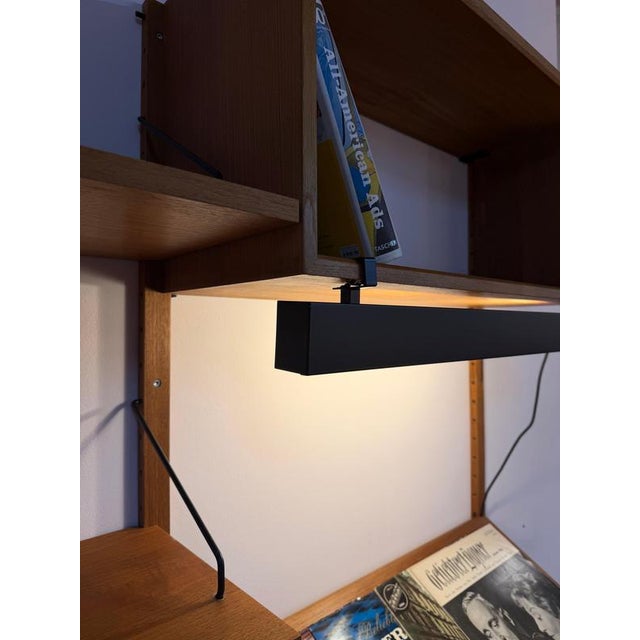 Royal System Teak Wall Shelf with Lamp by Poul Cadovius for Cado For Sale - Image 10 of 11