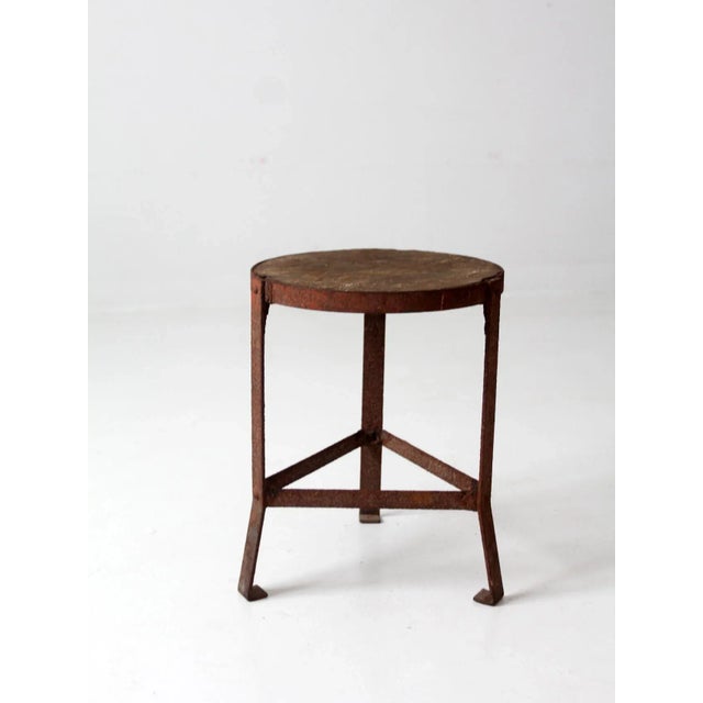Vintage Industrial Stool For Sale - Image 6 of 12