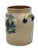 Small 1 Gallon Size Blue Decorated Antique American Stoneware Butter Churn Crock by Cowden & Wilcox Harrisburg Pennsylvania For Sale In Boston - Image 6 of 18