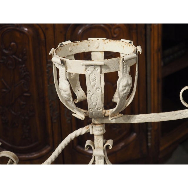 Large Antique French Wrought Iron Château Fireplace Landier Screen, Circa 1890 For Sale - Image 10 of 18