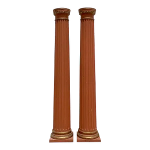 Vintage 18th Century Boho Italian Fluted Columns - a Pair