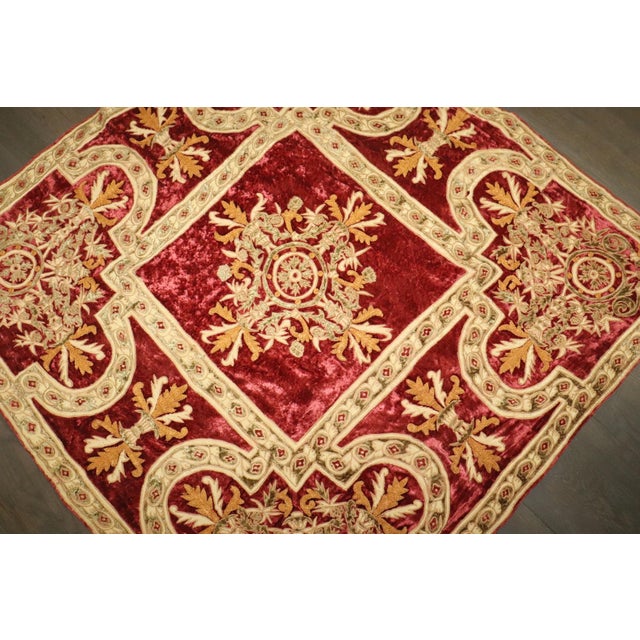 Early 20th Century Table Cover Textile - 3'2" x 3'2" For Sale - Image 4 of 6