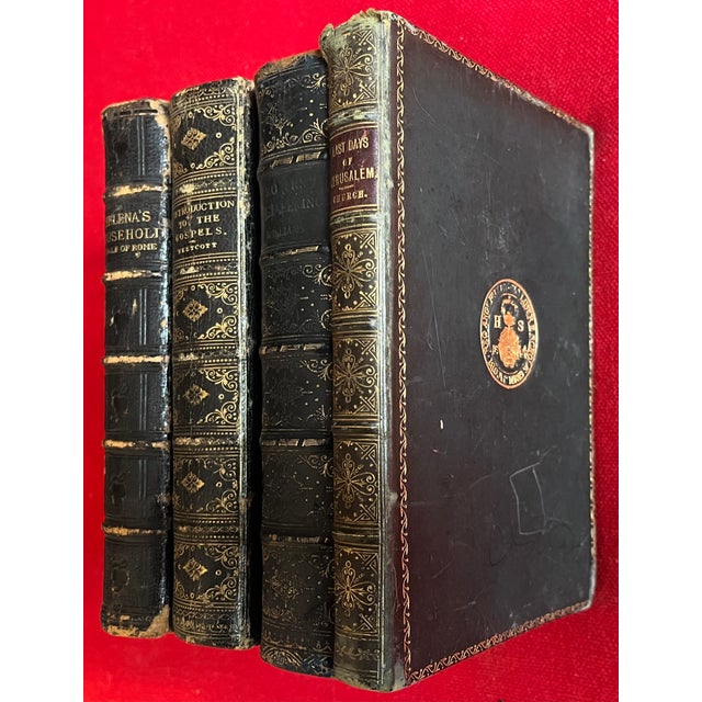 Victorian Fine Bindings - Antique Prize Presentation Books - 4 Volumes For Sale - Image 3 of 18