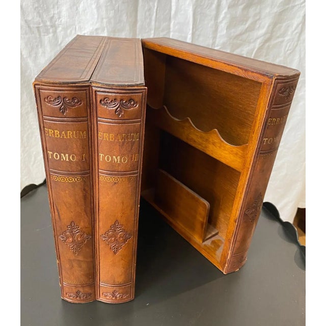 1980s 1980s Wooden Faux Books Exterior Hidden Decanter Holder For Sale - Image 5 of 12