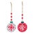 Add festive charm to your holiday decor with this beautiful set of Wood Beaded Snowflake Ornaments. These vibrant...