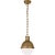 Modern Thomas O'Brien for Visual Comfort Signature Hicks Small Pendant in Hand-Rubbed Antique Brass with White Glass For Sale - Image 3 of 4