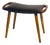Scandinavian Stool in Teak and Leatherette For Sale