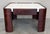 Elegant pair of mahogany coffee tables with white top in style of Afra & Tobia Scarpa for Cassina. Rectangular table :...
