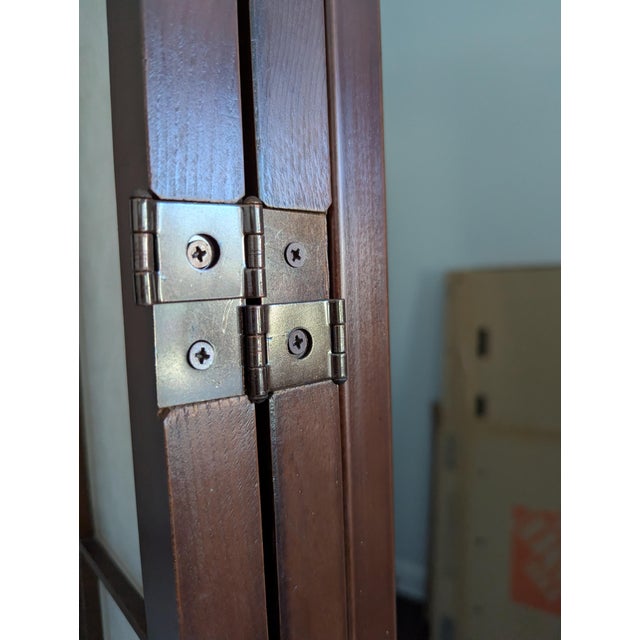 Wood Unused Shōwa Era Japanese Shoji 4-Panel Room Divider Screen – From Niigata, Mint in Box For Sale - Image 7 of 12