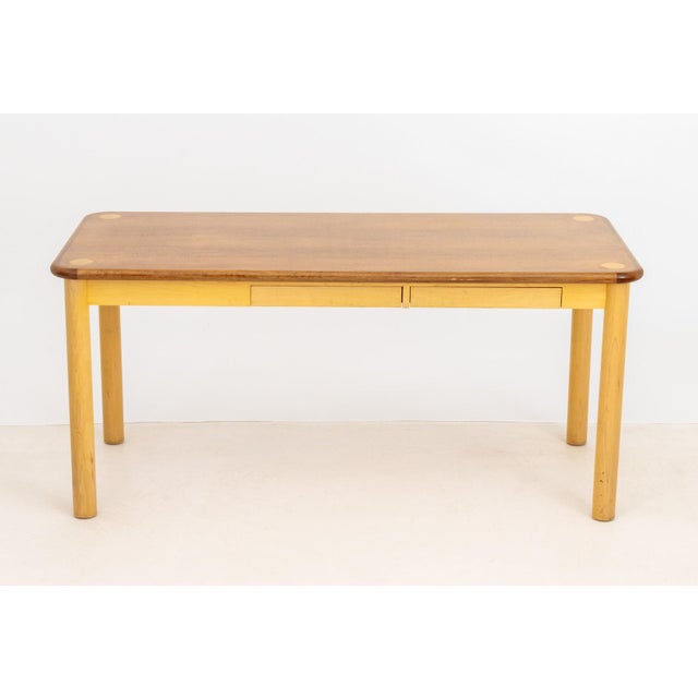 Modern Maple L-Shaped Desk For Sale - Image 4 of 16