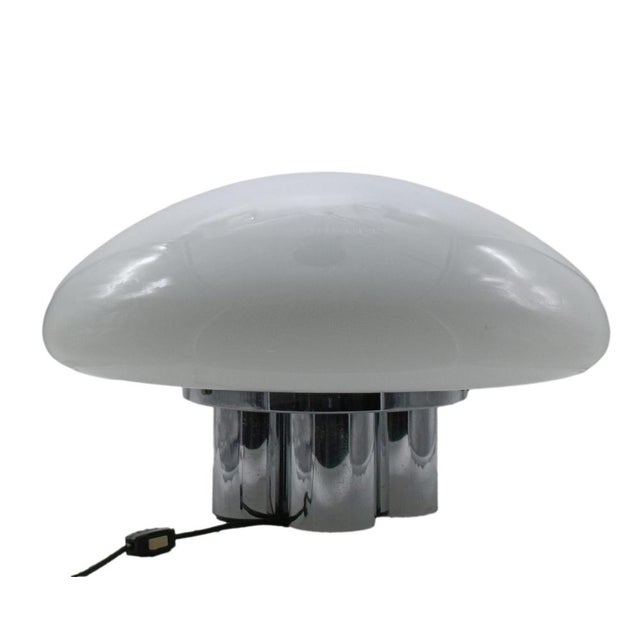 Magnolia table lamp by Sergio Mazza and Giuliana Gramigna for Quattrifolio. Splendid table lamp with original chromed...