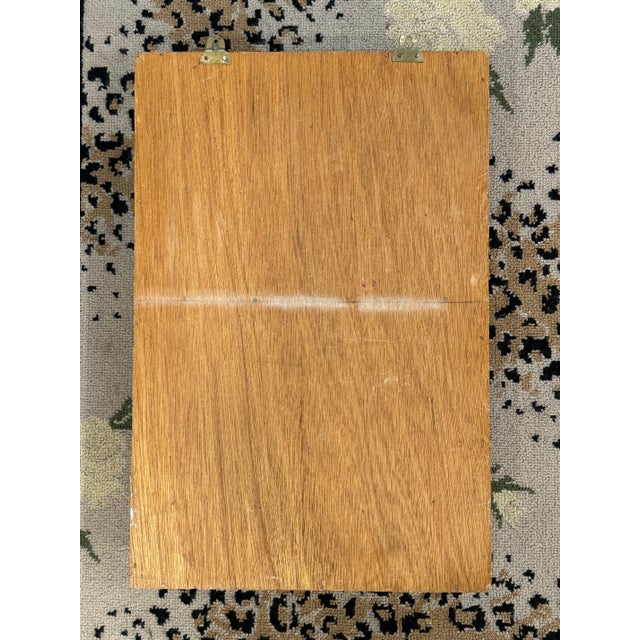 Beige Vintage Woven Rattan Tortoise Bamboo Wall Organizer For Sale - Image 8 of 9