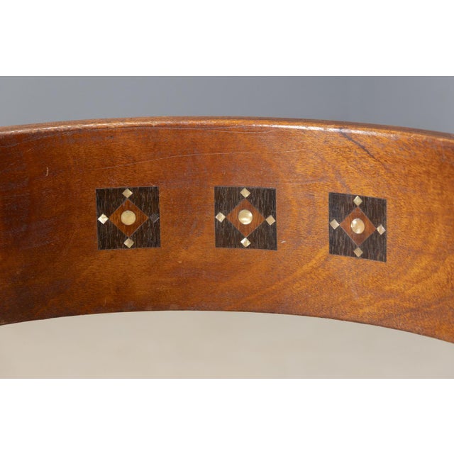 Central European Armchair with Inlaid Backrest, 1890s For Sale - Image 3 of 11