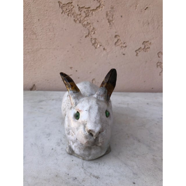 French Country French Majolica Terracotta Rabbit Bavent Circa 1900 For Sale - Image 3 of 6