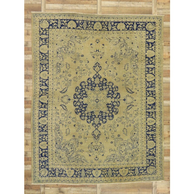 Antique Turkish Oushak Rug - 09'04 X 12'02 For Sale - Image 9 of 10