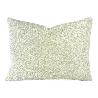 Kravet Smart Barton Chenille in Latte Lumbar Pillow Cover - 36074-1111 Cream Crushed Textured Chenille Rectangle Cushion Case For Sale