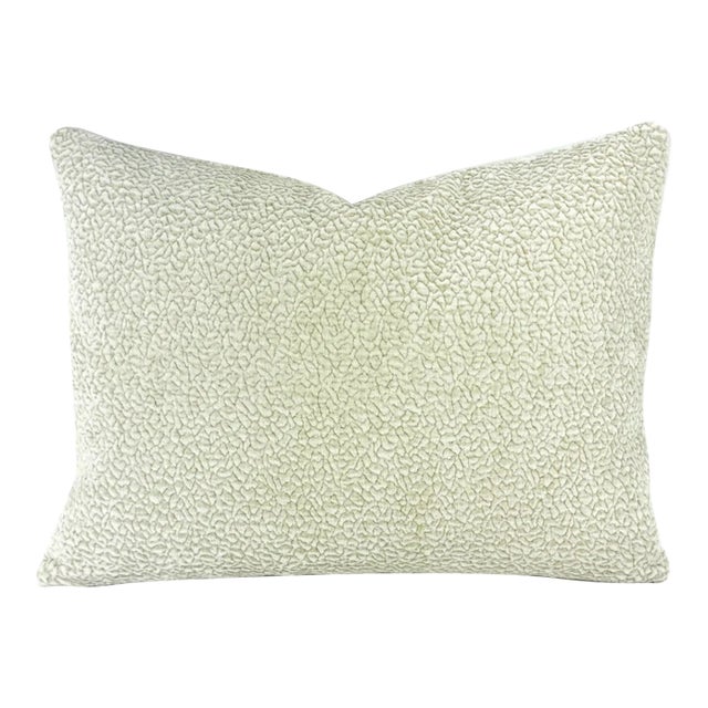 Kravet Smart Barton Chenille in Latte Lumbar Pillow Cover - 36074-1111 Cream Crushed Textured Chenille Rectangle Cushion Case For Sale
