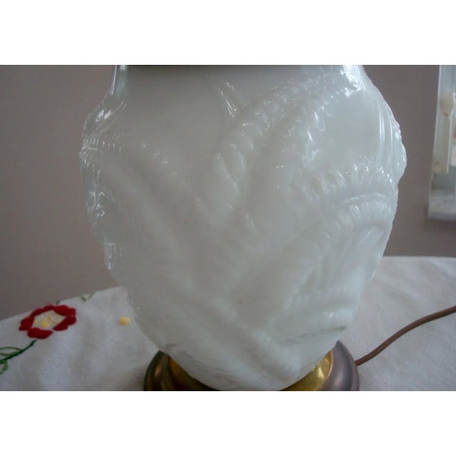 Opalescent Baluster Style Glass Table Lamp For Sale - Image 4 of 7