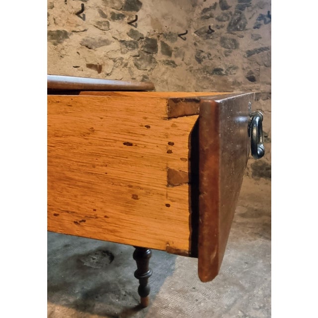 Wood Vintage French Table in Cherrywood, 1930s For Sale - Image 7 of 14