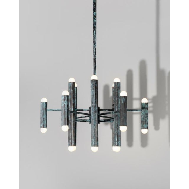 Vesta round 24 chandelier by schwung dimensions: ø 79,5 x h 162,7 cm materials: triplex opax transparent glass, lacquered...
