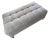 21st Century Transitional Tufted Gray Upholstered Ottoman — Designer Showroom Chicago For Sale