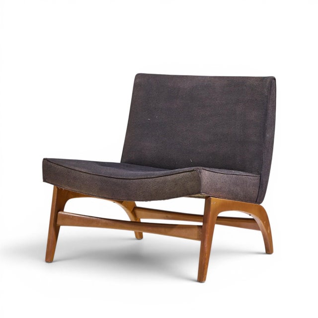 Adrian Pearsall Style Mid Century Walnut Slipper Chairs - Pair For Sale In Chicago - Image 6 of 12